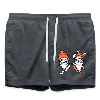 Bunny Bird Birthing Team Ski Bunny Ski Goggles Cap - Swim Trunks - anthracite - Front - AI Model Male 185 light (185cm)