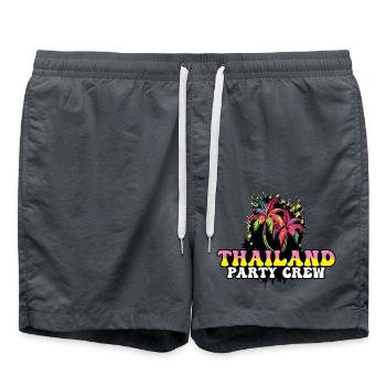 Thailand Party Crew Vacation - Swim Trunks - anthracite - Front - AI Model Male 185 light (185cm)
