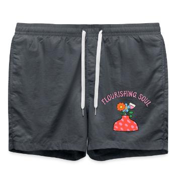 Blooming Bouquet - Colorful Soul - Gift - Swim Trunks - anthracite - Front - AI Model Male 185 light (185cm)