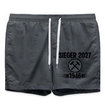 Erzgebirge Sieger 2027 - Badeshorts - Anthrazit - Vorne - AI Model Male 185 light (185cm)