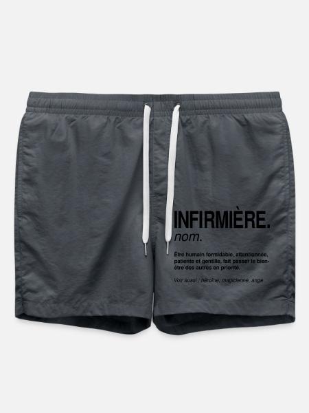 Infirmière Définition Héroïne du Quotidien - Short de bain - charbon
