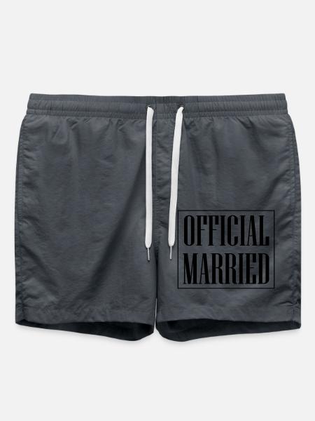 Married Wedding - Swim Trunks - anthracite