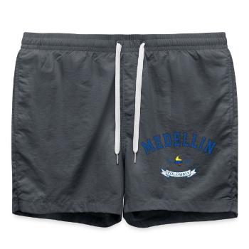 Medellin Colombia 91 Vintage - Badeshorts - Anthrazit - Vorne - AI Model Male 185 light (185cm)