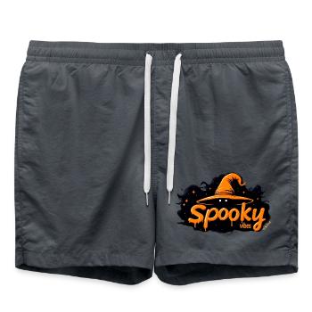 Spooky Vibes – Halloween Magic and Thrills - Swim Trunks - anthracite - Front - AI Model Male 185 light (185cm)