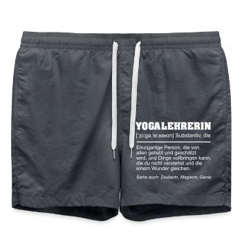 Yogalehrerin Definition lustig - Badeshorts - Anthrazit - Vorne - AI Model Male 185 light (185cm)