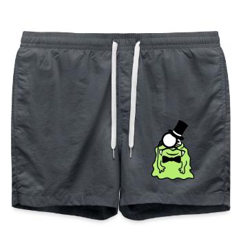 Monsieur messieurs cylindre monocle riche glibber - Short de bain - charbon - Devant - AI Model Male 185 light (185cm)