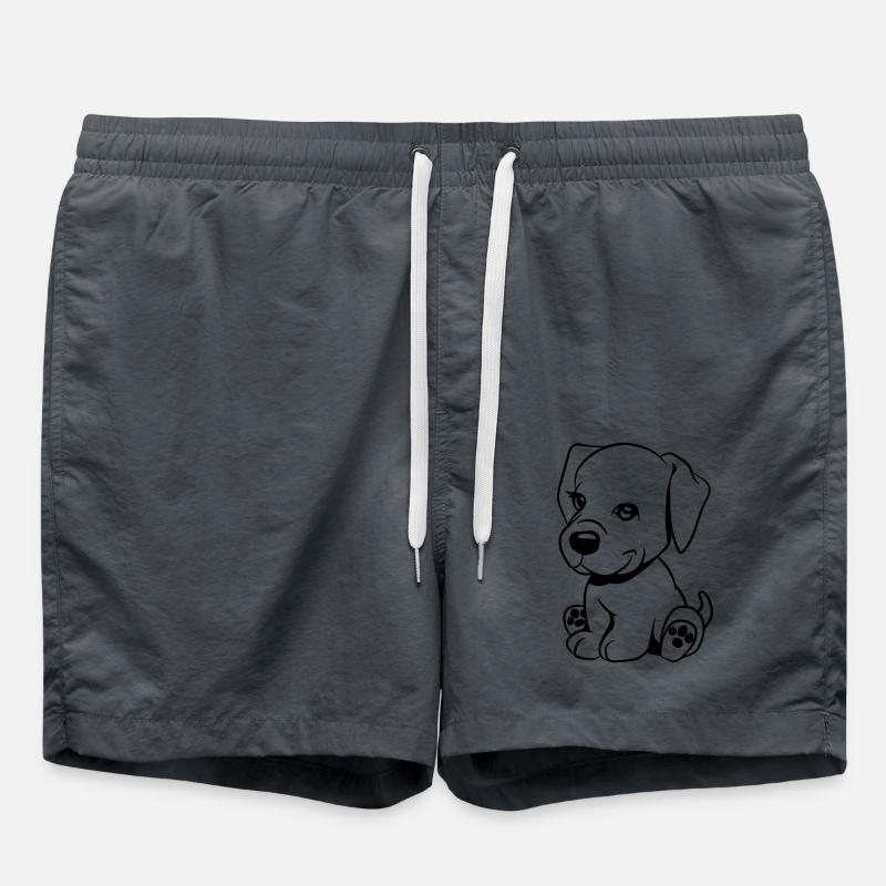 Chien doux bébé mignon - Short de bain - charbon