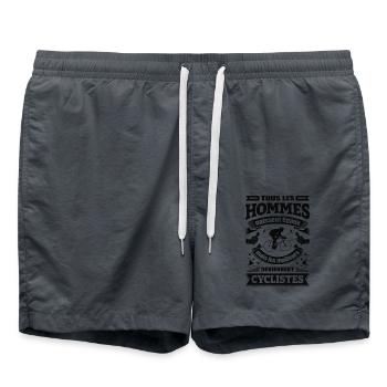 LES MEILLEURS MEILLEURS DEVIENNENT CYCLISTES - Short de bain - charbon - Devant - AI Model Male 185 light (185cm)