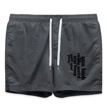 tu as l’air vraiment bizarre - Short de bain - charbon - Devant - AI Model Male 185 light (185cm)