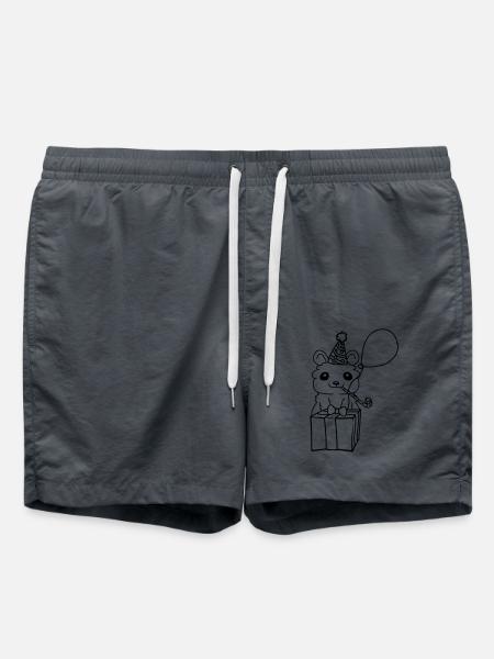 Party Hamster Birthday - Swim Trunks - anthracite