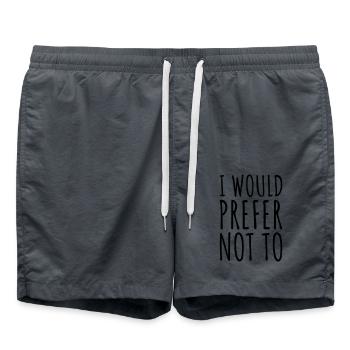 Je préfère ne pas - Short de bain - charbon - Devant - AI Model Male 185 light (185cm)