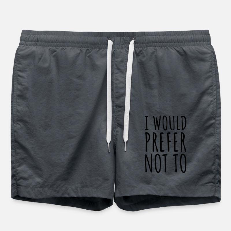 I prefer not to - Swim Trunks - anthracite