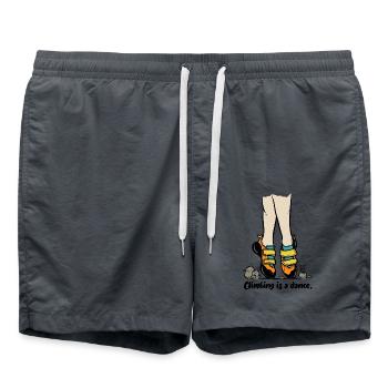 Climbing is a dance - colored - Swim Trunks - anthracite - Front - AI Model Male 185 light (185cm)