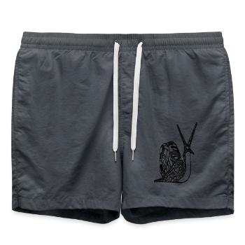 Vintage niedliche Schnecke - Badeshorts - Anthrazit - Vorne - AI Model Male 185 light (185cm)