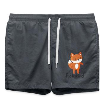 Fox Child - Swim Trunks - anthracite - Front - AI Model Male 185 light (185cm)