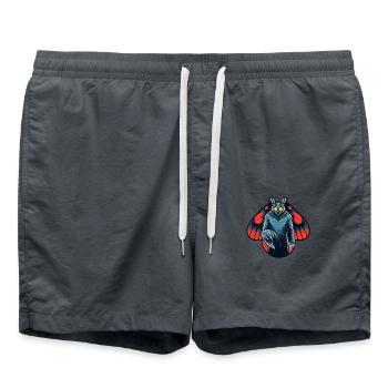 Mothman - Kryptid West Virginia Kryptozoologie - Badeshorts - Anthrazit - Vorne - AI Model Male 185 light (185cm)