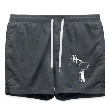 American Akita Inu Silhouette Chien Chien Wilsigns - Short de bain - charbon - Devant - AI Model Male 185 light (185cm)