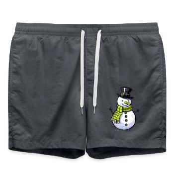 bonhomme de neige hiver neige - Short de bain - charbon - Devant - AI Model Male 185 light (185cm)