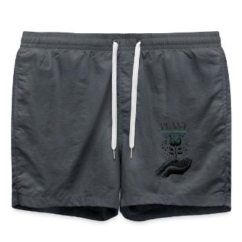 Samen der Güte pflanzen - Badeshorts - Anthrazit - Vorne - AI Model Male 185 light (185cm)