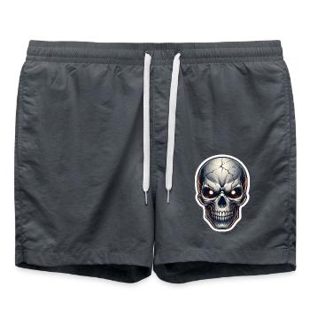 Schädel - Badeshorts - Anthrazit - Vorne - AI Model Male 185 light (185cm)