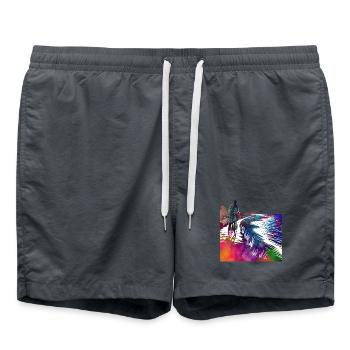 Cyclisme Sport de vélo #cycling #sport #biking - Short de bain - charbon - Devant - AI Model Male 185 light (185cm)