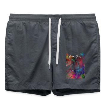 Cyclisme #cycling #sport #bike - Short de bain - charbon - Devant - AI Model Male 185 light (185cm)