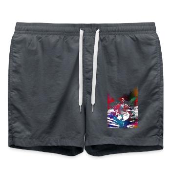 Kayaking sport art#kayaking - Swim Trunks - anthracite - Front - AI Model Male 185 light (185cm)