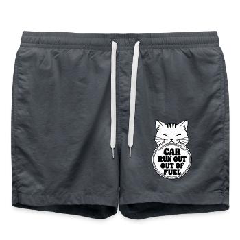 Car Run Out Of Fuel - Swim Trunks - anthracite - Front - AI Model Male 185 light (185cm)