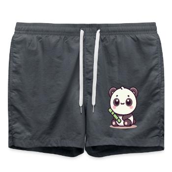Panda - Swim Trunks - anthracite - Front - AI Model Male 185 light (185cm)