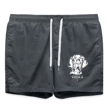 Vizsla Dad Dog Dog Magyar Vizsla Wilsigns - Swim Trunks - anthracite - Front - AI Model Male 185 light (185cm)