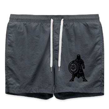 Krieger - Badeshorts - Anthrazit - Vorne - AI Model Male 185 light (185cm)
