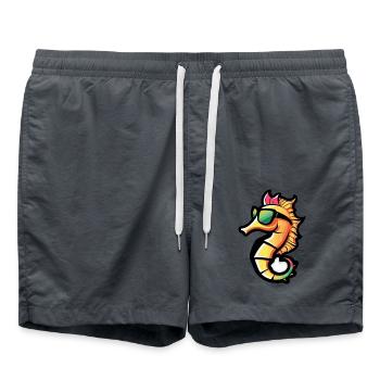 Hippocampe - Short de bain - charbon - Devant - AI Model Male 185 light (185cm)