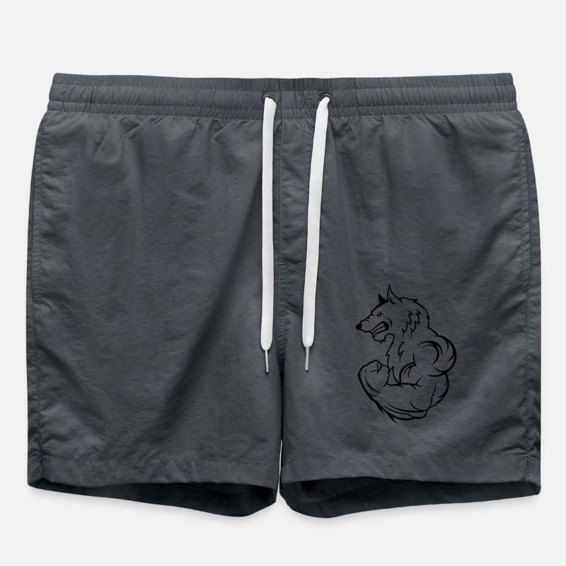 Strong Wolf - Swim Trunks - anthracite