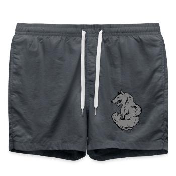 strong wolf - Badeshorts - Anthrazit - Vorne - AI Model Male 185 light (185cm)