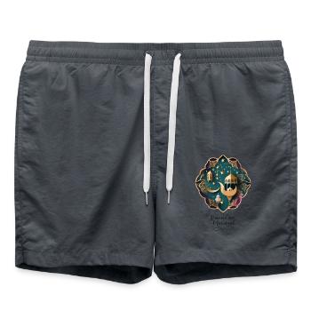 Cadeau du Ramadan Aïd Moubarak Islam Allah Musulman - Short de bain - charbon - Devant - AI Model Male 185 light (185cm)