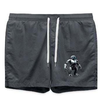 robot - Short de bain - charbon - Devant - AI Model Male 185 light (185cm)