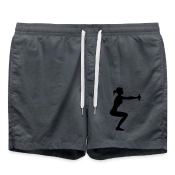 Lady Fitness - Swim Trunks - anthracite - Front - AI Model Male 185 light (185cm)