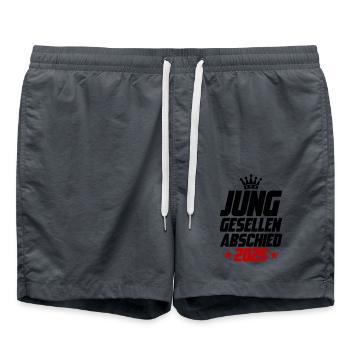 Junggesellenabschied 2025 Jga - Badeshorts - Anthrazit - Vorne - AI Model Male 185 light (185cm)