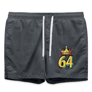 64 Nombre Couronne - Short de bain - charbon - Devant - AI Model Male 185 light (185cm)