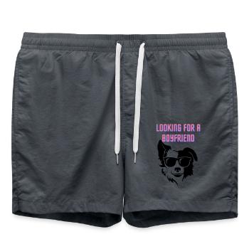 À la recherche d’un petit ami (chien cool) - Short de bain - charbon - Devant - AI Model Male 185 light (185cm)
