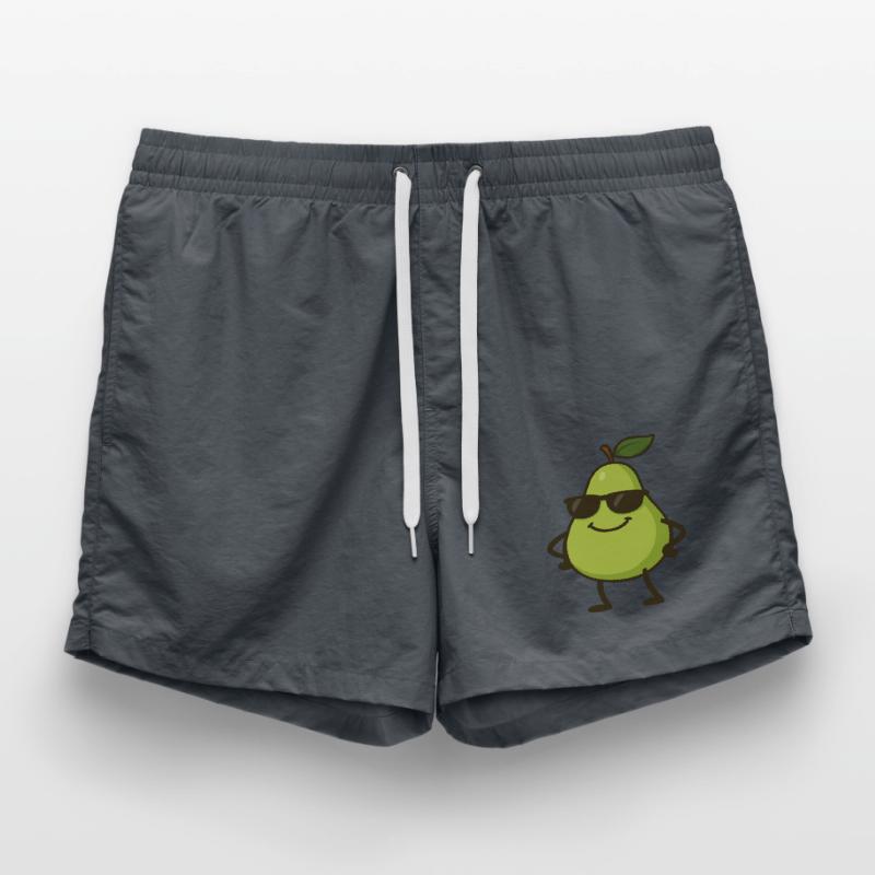 Pear Comic Cool Swim Trunks