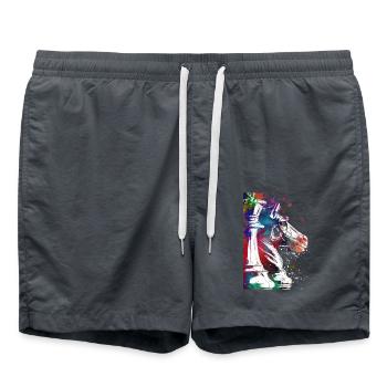 Chess Pawns Sport - Swim Trunks - anthracite - Front - AI Model Male 185 light (185cm)