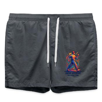 0014 move different male - Swim Trunks - anthracite - Front - AI Model Male 185 light (185cm)