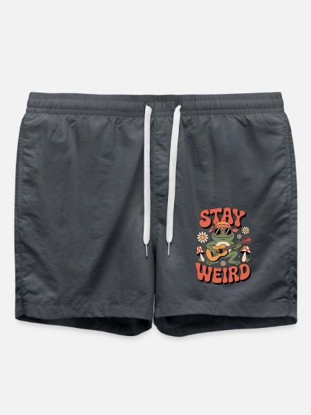 Hippie Stay Weird - Swim Trunks - anthracite