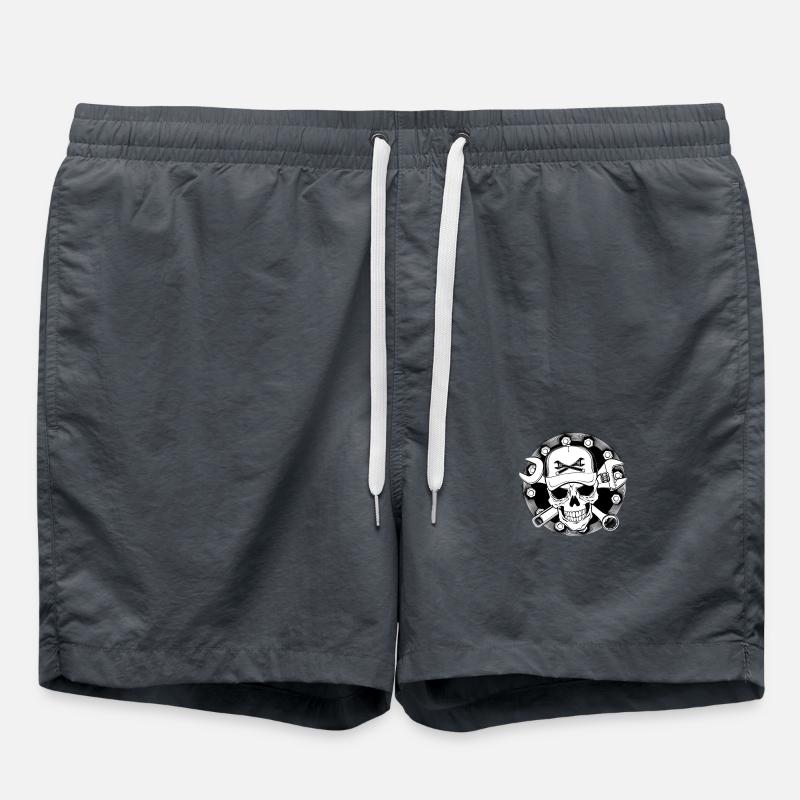 Custom Skull - Swim Trunks - anthracite