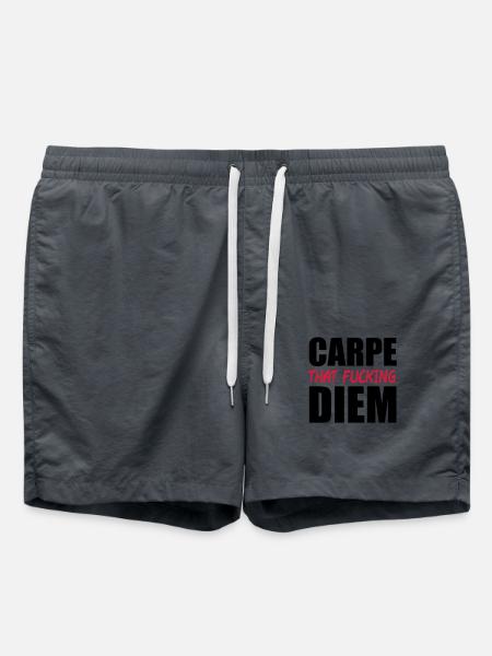 Carpe That Fucking Diem - Swim Trunks - anthracite