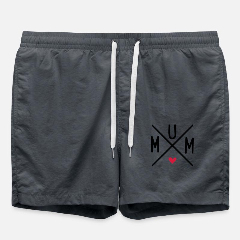 mum - Badeshorts - Anthrazit