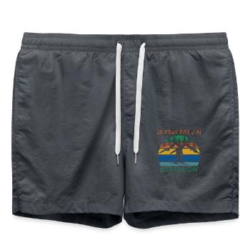 Je peux pas j'ai Biathlon - Short de bain - charbon - Devant - AI Model Male 185 light (185cm)