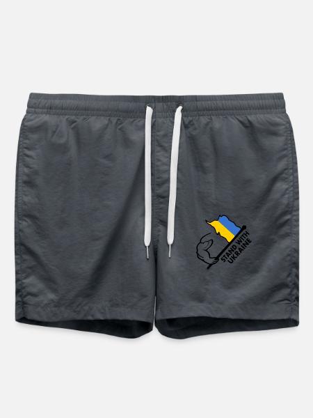 STAND WITH UKRAINE - Swim Trunks - anthracite