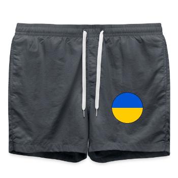 Ukraine - Badeshorts - Anthrazit - Vorne - AI Model Male 185 light (185cm)